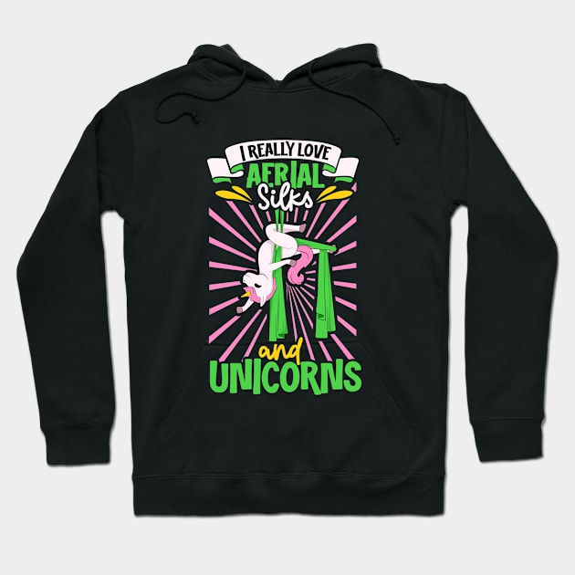 Unicorn - I really love Aerial Silks Hoodie by Modern Medieval Design